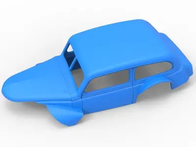 Shell of Vintage Asphalt Modified stock car V5 Scale 1 to 25 3D print model