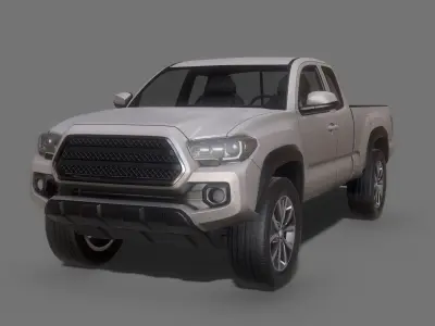 Pick-up Truck Game Ready Low-poly 3D model