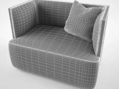 Promemoria Boccaccio armchair 3D model