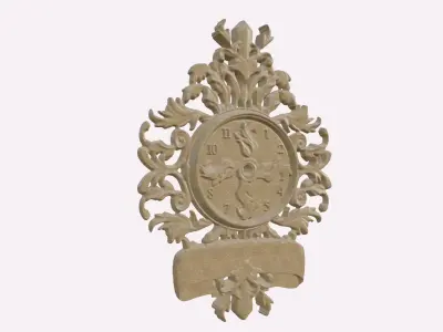 Wooden Clock Decor 3D print model