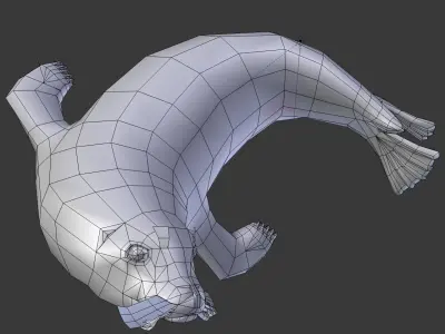 Earless seal 3D model