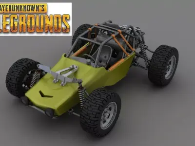 PUBG buggy 3D Printable model 3D print model
