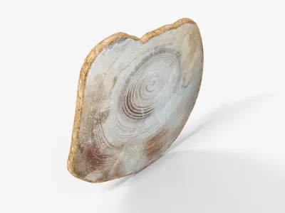 wall clock For Christmas Logs Low-poly 3D model