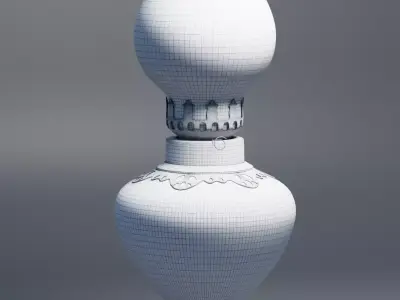 Indochina Vintage Oil Lamp 3D model