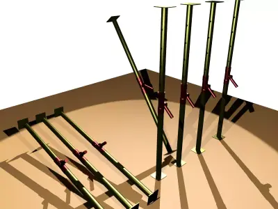 encofrado y puntal  3D model