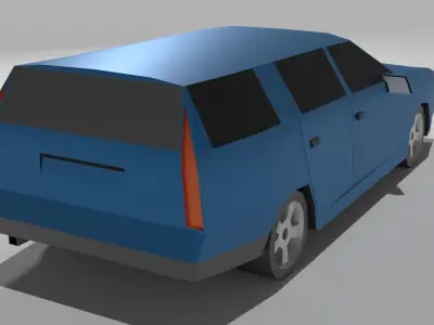 low poly car 3d model volvo wagon Low-poly 3D model