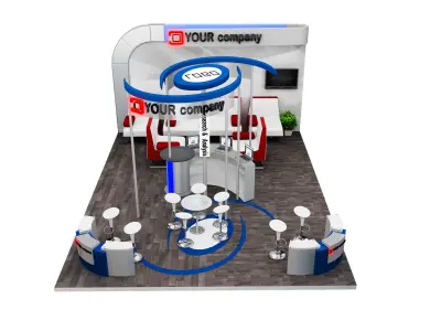 Booth Exhibition Stand a579a 3D model