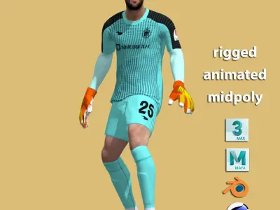 3D Rigged David Ospina Al Nassr 3D model