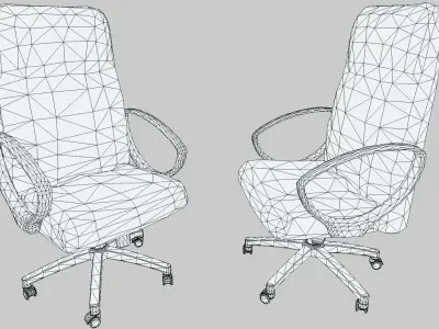 Old Office Chair PBR Low-poly 3D model