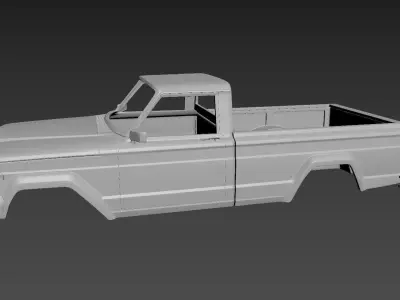 Jeep J10 1977 Body For Print 3D print model