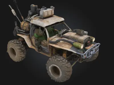 Dune Raider  Rugged Vehicle Built for the Sands 3D model