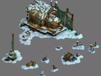Game Kunlun Snow Mountain - House 95 3D model