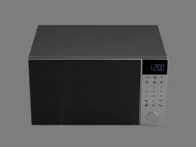Microwave Low-poly 3D model