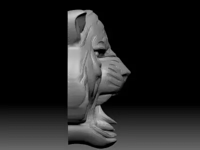 lion pendant 3D print model 3D print model purchase