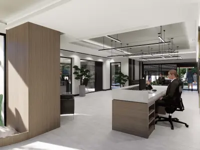 Reception desk high quality 3d model 3D model