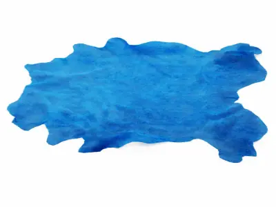Blue Cowhide Rug 3D model