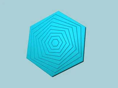 Hexagonal Wall Panel A09 - Interior Design Decoration 3D print model