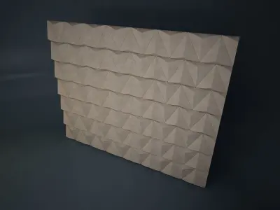 02 TRIANGULAR PATTERN WALL 3D model