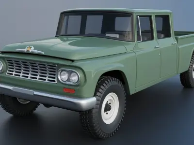 International Pickup C120 Crew Cab 1962 3D print model