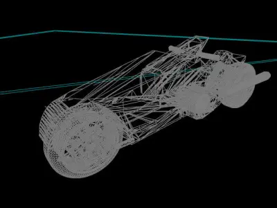 Black Motor Low-poly 3D model