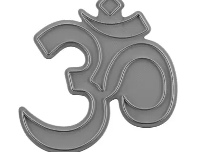 OM Neon Sign 3D model