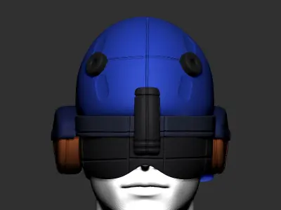 gas mask scifi high poly sculpt 3d printable 3D model 3D model
