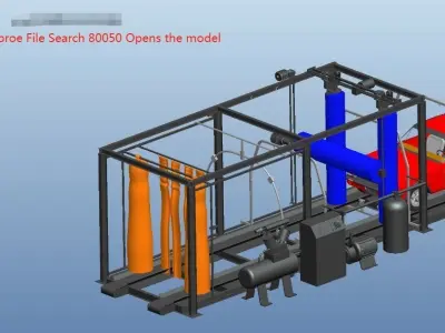 Self-service car washing equipment 3D model