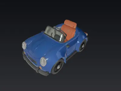 Toy Car for kids 3d model  Low-poly 3D model