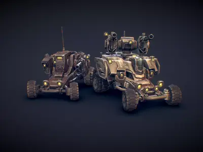 Sci-Fi Buggies 3D model 3D model
