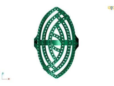 Vintage Womens Diamond Ring Women Rings 3dmodels 3D print model 3D print model 13