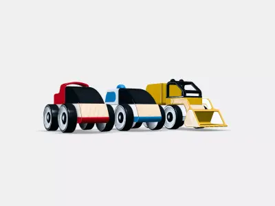 LILLABO Toy vehicle Low-poly 3D model