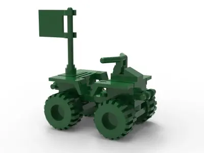 Simple Lego CAR in STEP file format Free 3D print model