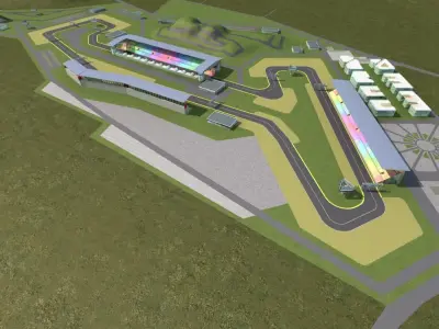 F1 Race Track 3D model