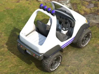 4WD Mini Low-poly 3D model