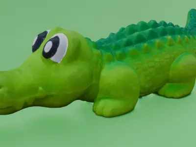 Toy Crocodile 3D Model Low-poly 3D model
