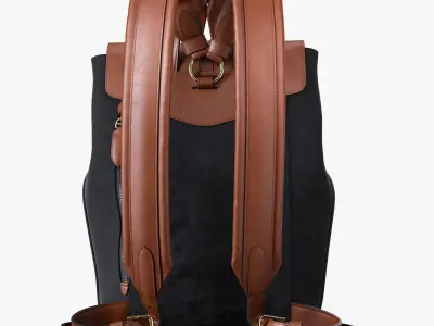 Ralph Lauren Welington Calf-Suede Backpack Navy 3D model