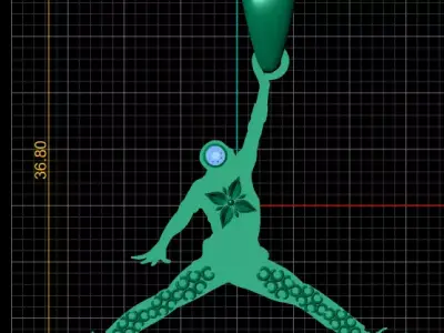 athlete pendant design 3D print model