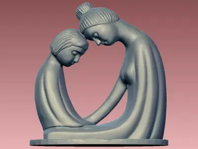 Mother-Daughter- Decor - 3D print 3D print model