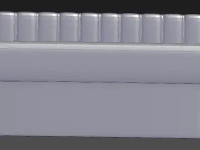 white sofa Low-poly 3D model