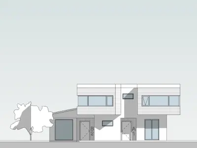 House Villa 3-Storey Revit Project 3D model