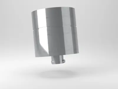 NCG50-D63 Air-Coupled Ultrasonic Transducer 3D model