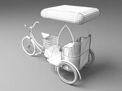 Bike Rickshaw 3D model