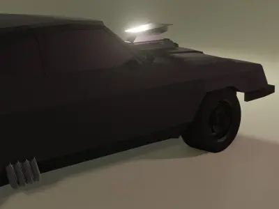 Mad Max Interceptor Car  Low-poly 3D model