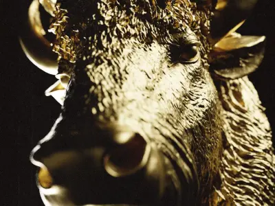 Bull Head Decoration 3D model