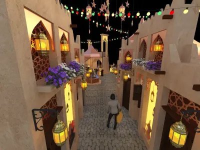 Ramadan Mall Decoration 002 3D model