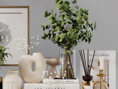 Decorative Set 232 Low-poly 3D model