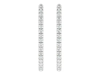 Light Weight White Gold Diamond Earring  -BU-500 3D print model