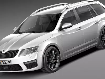 Skoda Octavia RS combi 2014 3D model