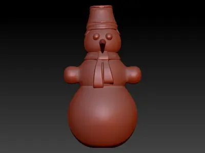 Snowman pendant 3D print model