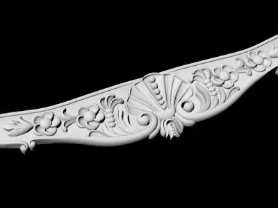 Central decor ornament for furniture 3D model 835